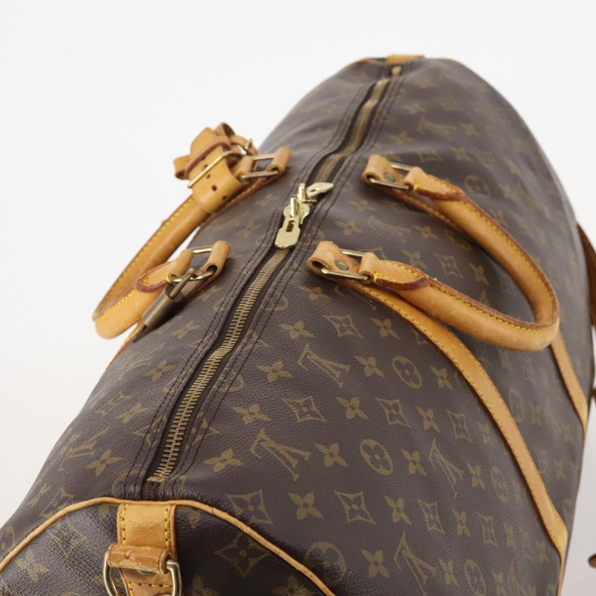 LOUIS VUITTON Monogram Keepall Bandouliere 55 Boston Bag M41414 LV Auth 184377