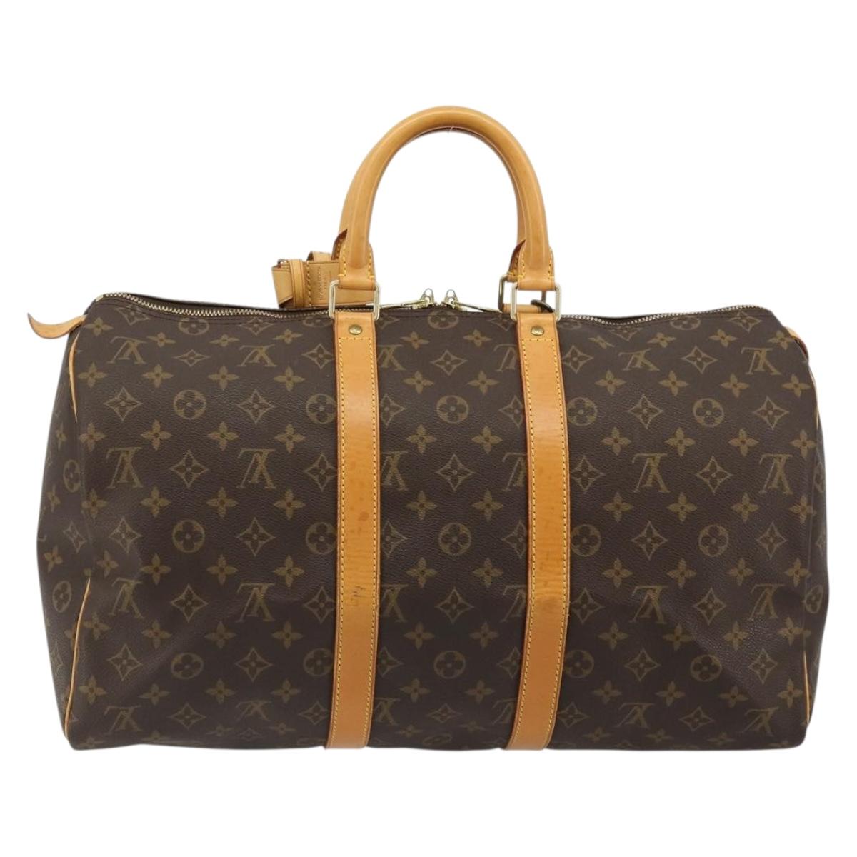 LOUIS VUITTON Monogram Keepall 45 Boston Bag M41428 LV Auth 184378A