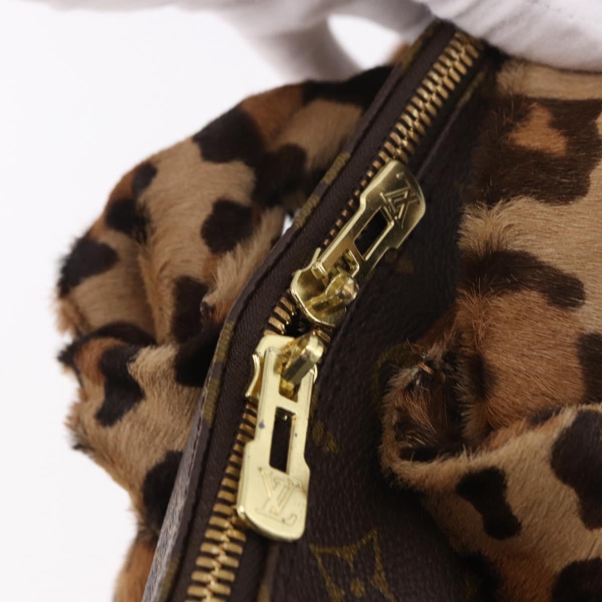 LOUIS VUITTON Monogram Leopard Azzedine Alaia Alma Bag M99032 Auth 184381SAM