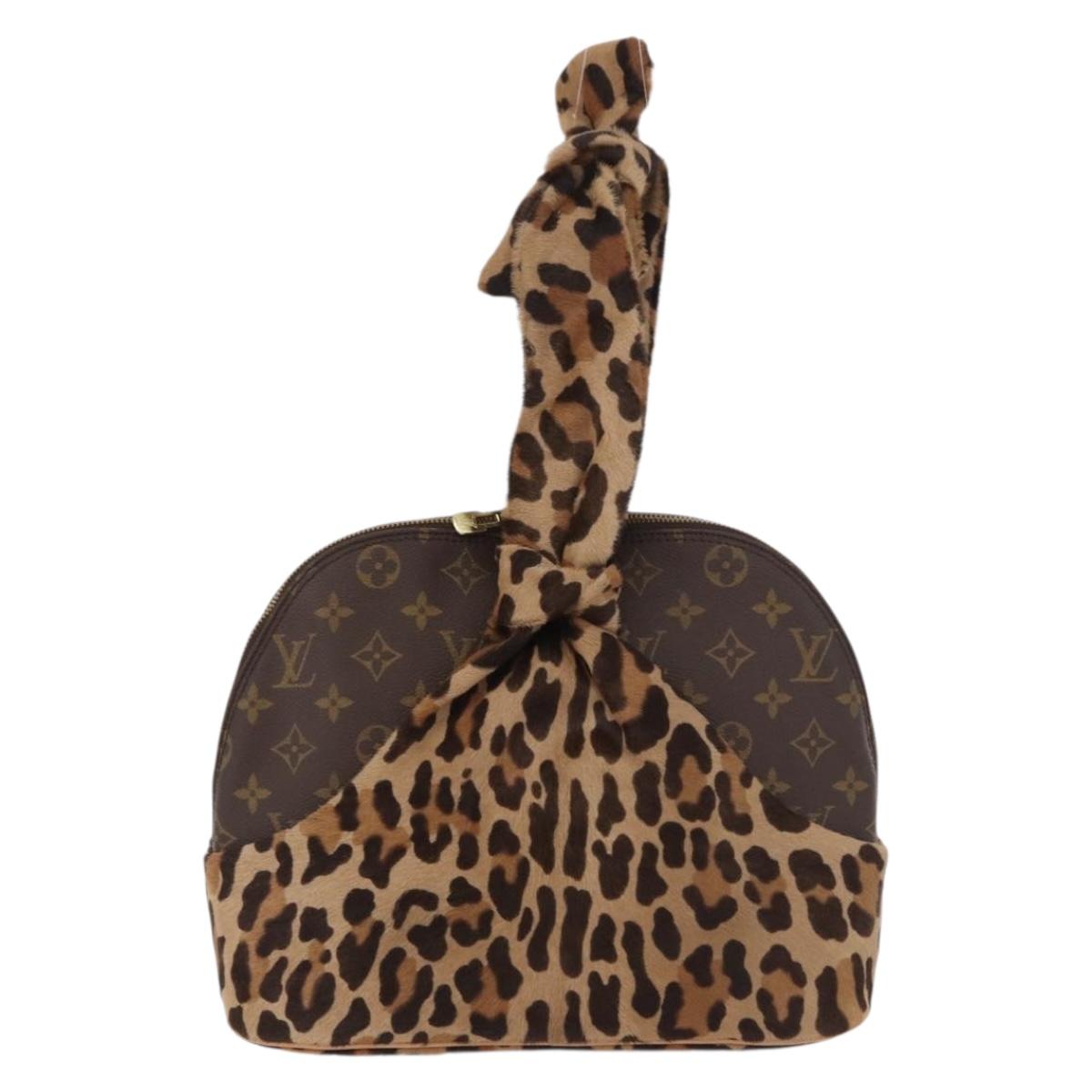 LOUIS VUITTON Monogram Leopard Azzedine Alaia Alma Bag M99032 Auth 184381SAM