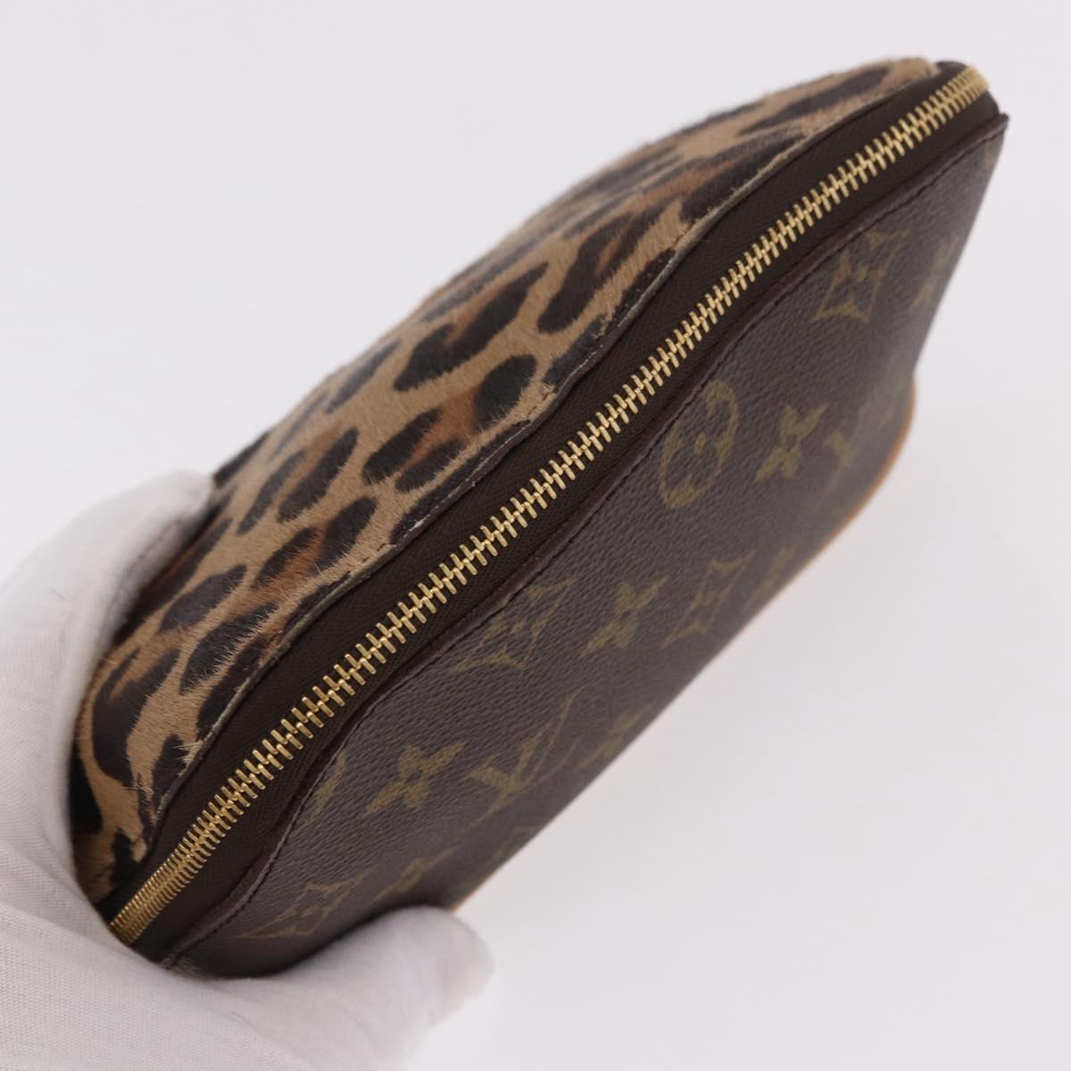 LOUIS VUITTON Monogram Leopard Azzedine Alaia Alma Bag M99032 Auth 184381SAM