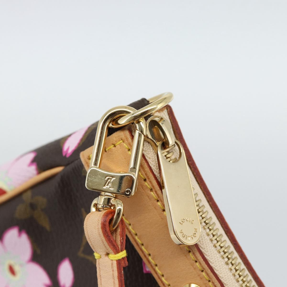 LOUIS VUITTON Monogram Cherry Blossom Pochette Pouch M92006 LV Auth 184386SAV