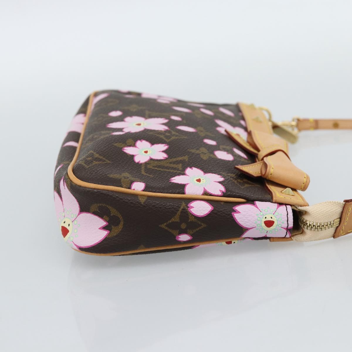 LOUIS VUITTON Monogram Cherry Blossom Pochette Pouch M92006 LV Auth 184386SAV
