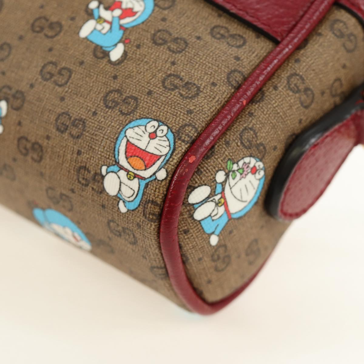GUCCI Micro GG Supreme Doraemon Collaboration Bag PVC Beige 647784 Auth 184387M
