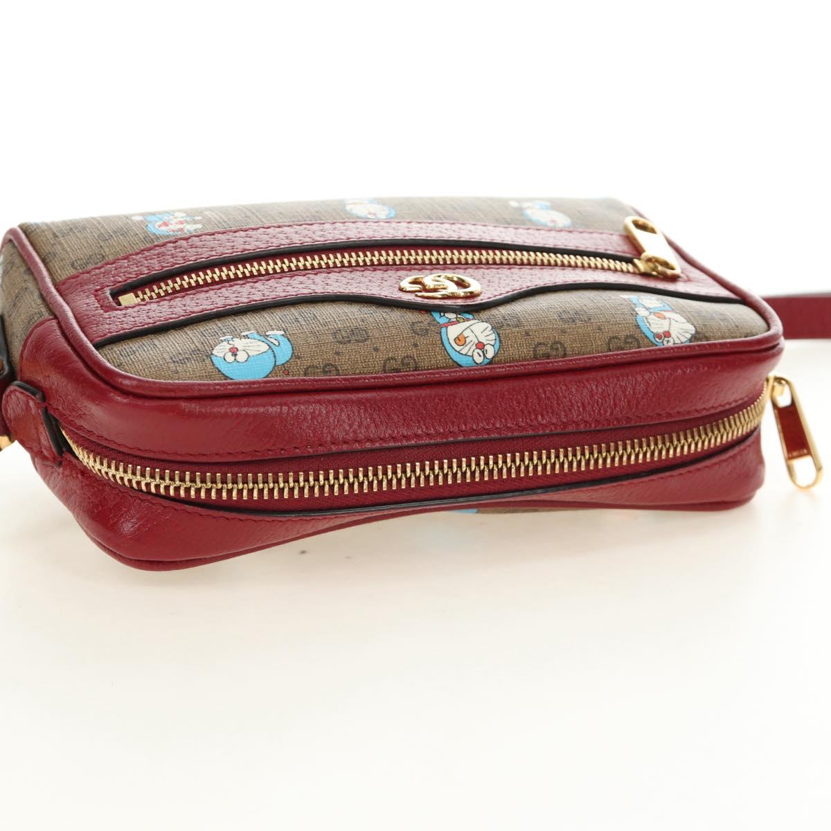 GUCCI Micro GG Supreme Doraemon Collaboration Bag PVC Beige 647784 Auth 184387M