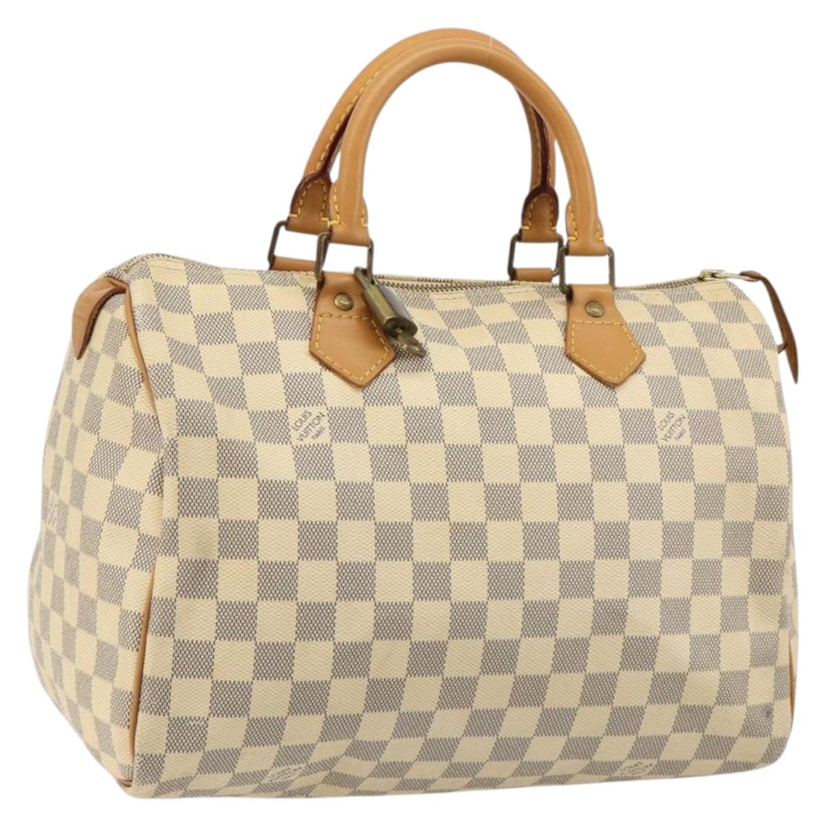 LOUIS VUITTON Damier Azur Speedy 30 Hand Bag N41533 LV Auth 184391A