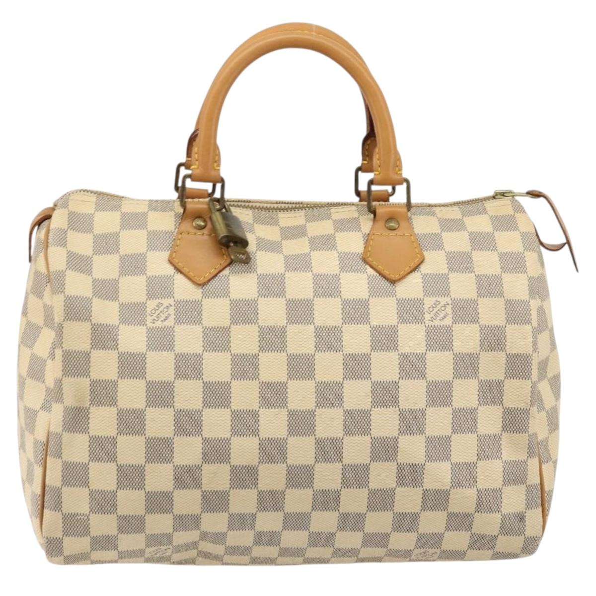 LOUIS VUITTON Damier Azur Speedy 30 Hand Bag N41533 LV Auth 184391A