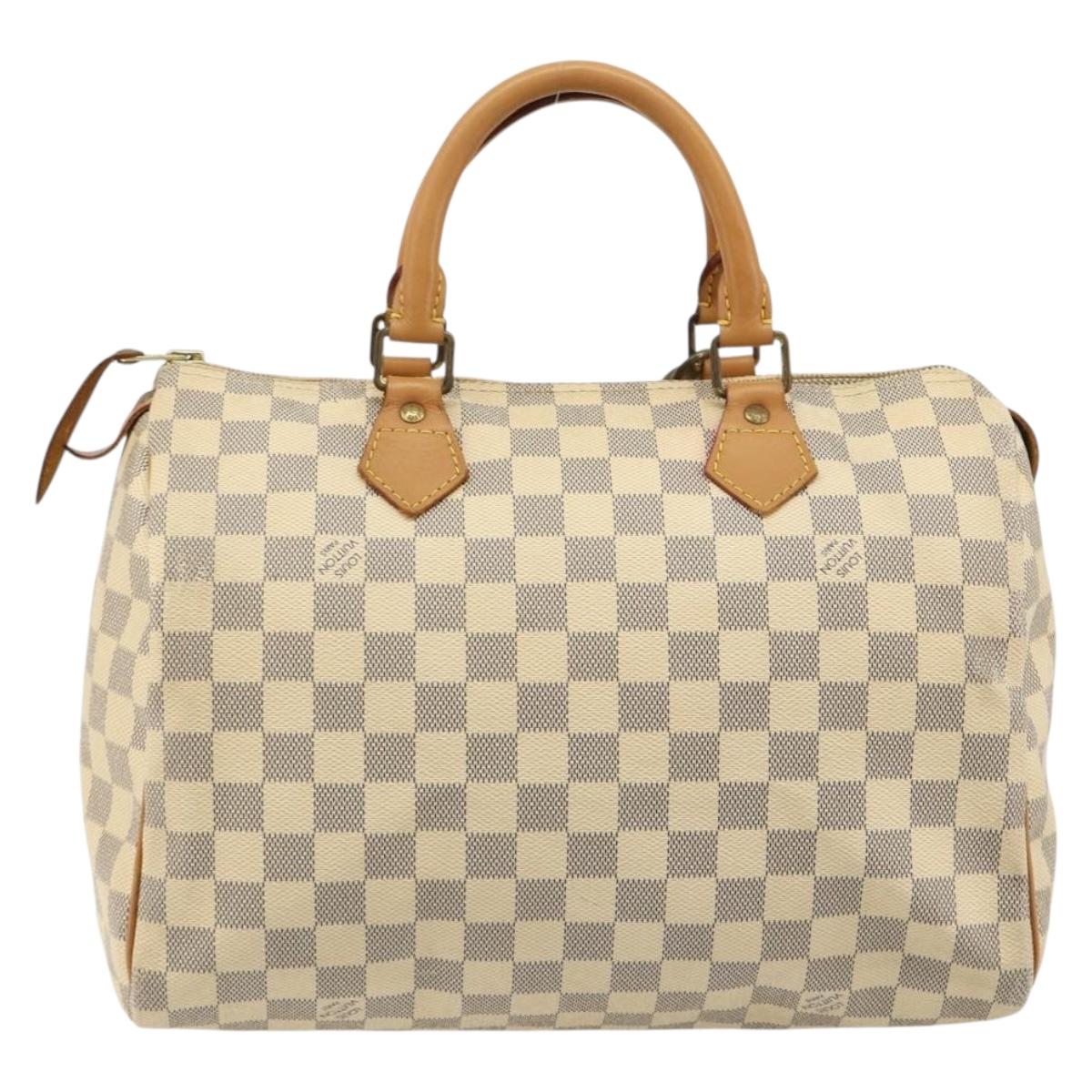 LOUIS VUITTON Damier Azur Speedy 30 Hand Bag N41533 LV Auth 184391A