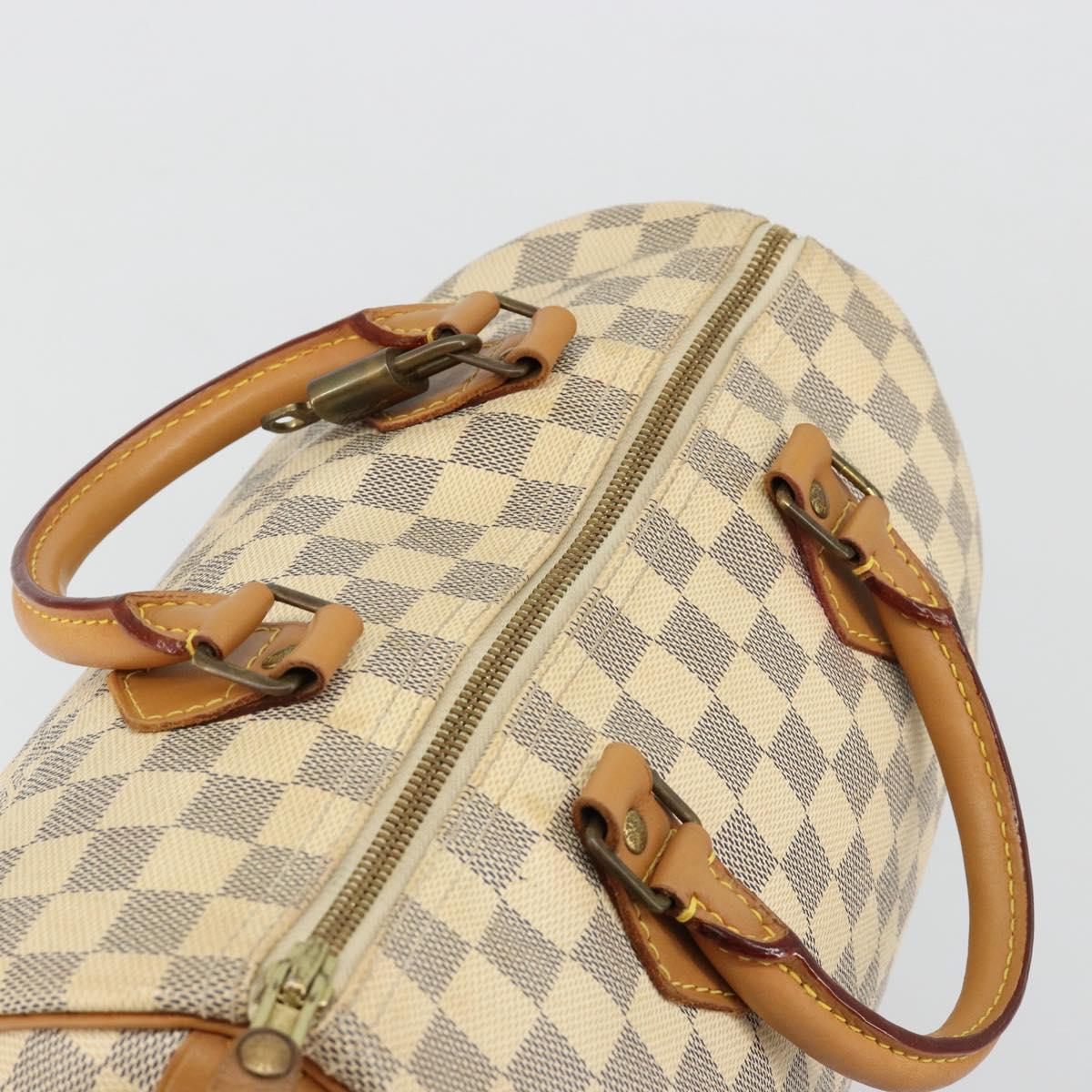 LOUIS VUITTON Damier Azur Speedy 30 Hand Bag N41533 LV Auth 184391A