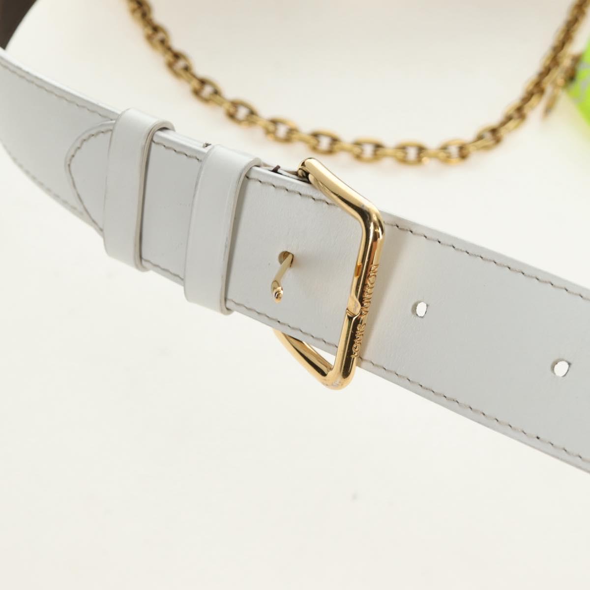 LOUIS VUITTON Monogram Papillon Trunk Shoulder Bag White M81485 LV Auth 184393SM