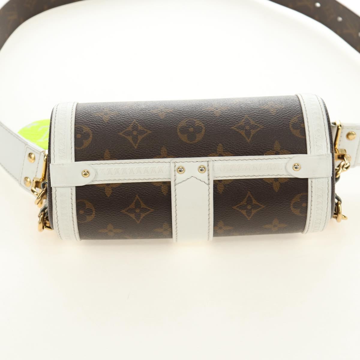 LOUIS VUITTON Monogram Papillon Trunk Shoulder Bag White M81485 LV Auth 184393SM
