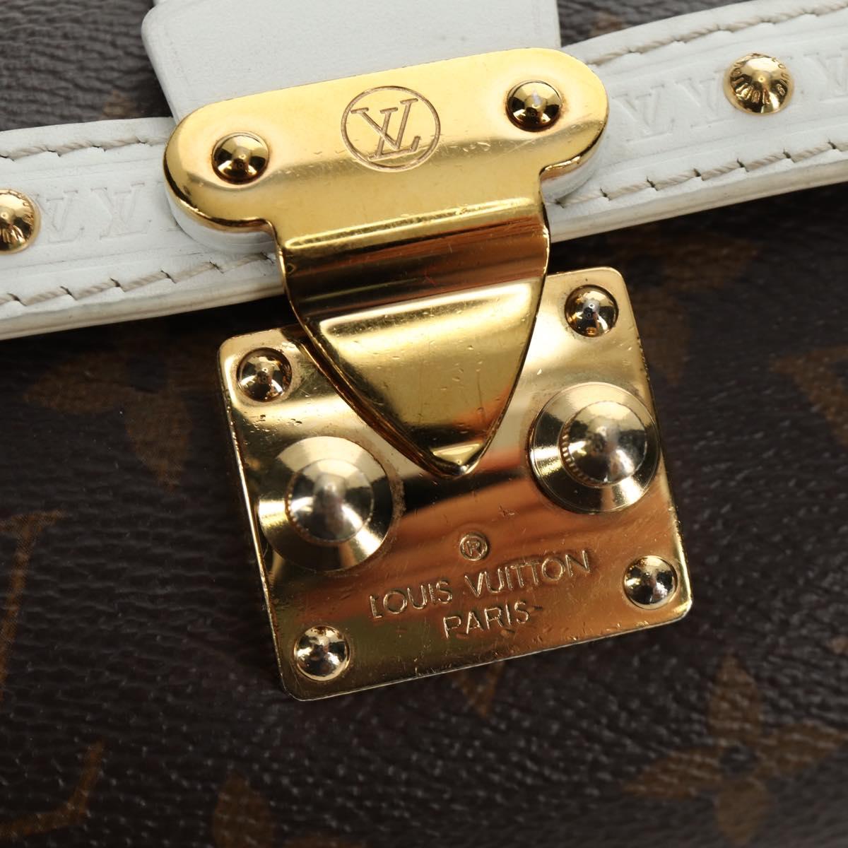 LOUIS VUITTON Monogram Papillon Trunk Shoulder Bag White M81485 LV Auth 184393SM