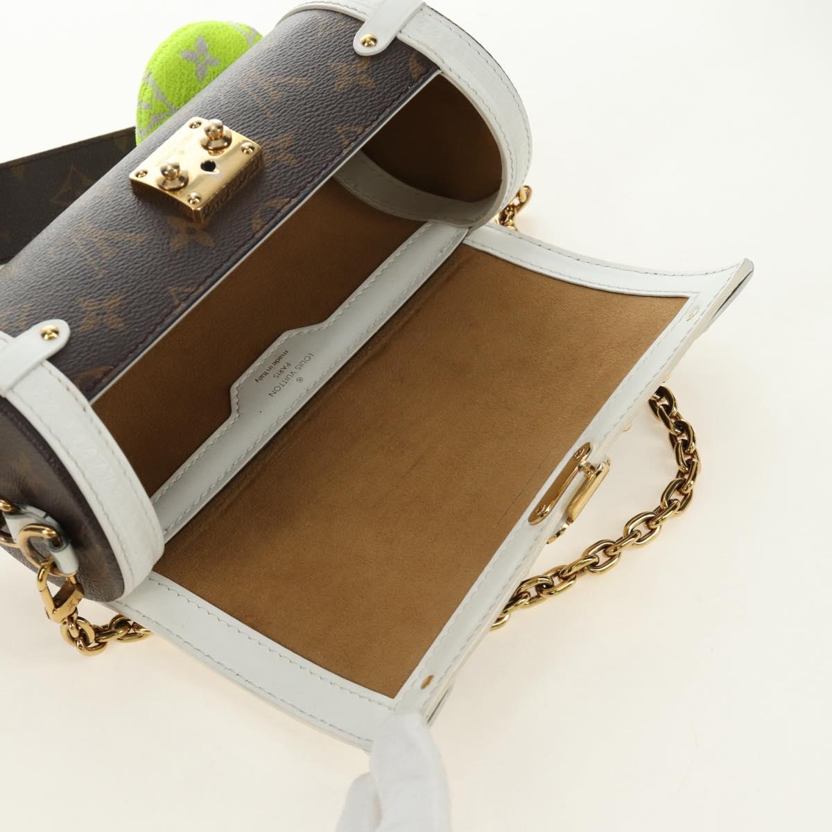 LOUIS VUITTON Monogram Papillon Trunk Shoulder Bag White M81485 LV Auth 184393SM