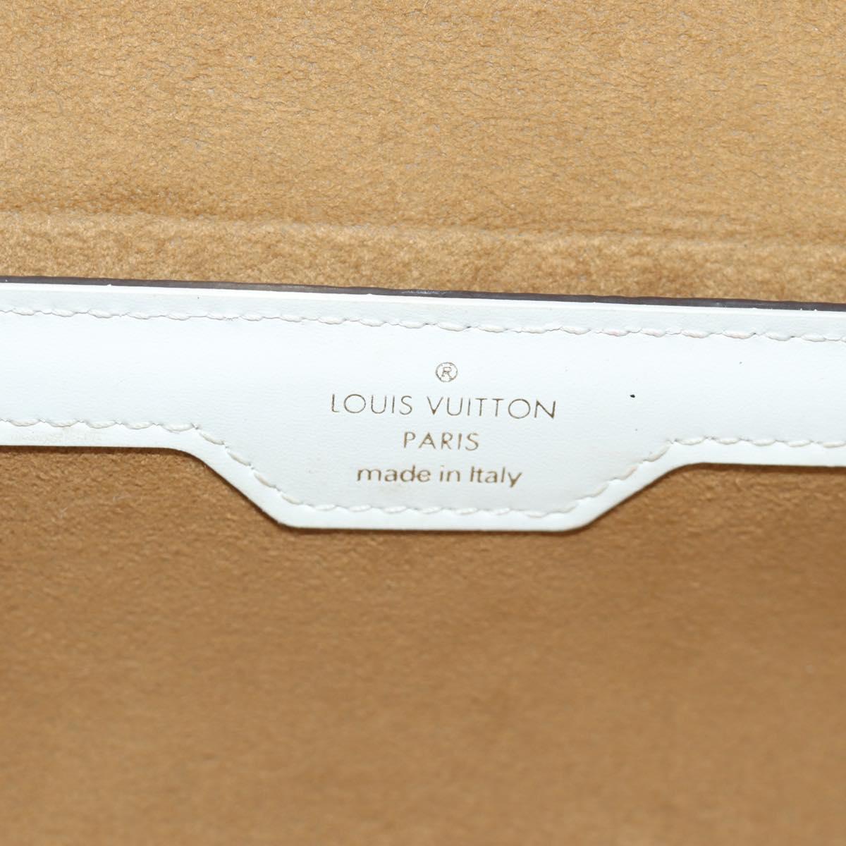LOUIS VUITTON Monogram Papillon Trunk Shoulder Bag White M81485 LV Auth 184393SM