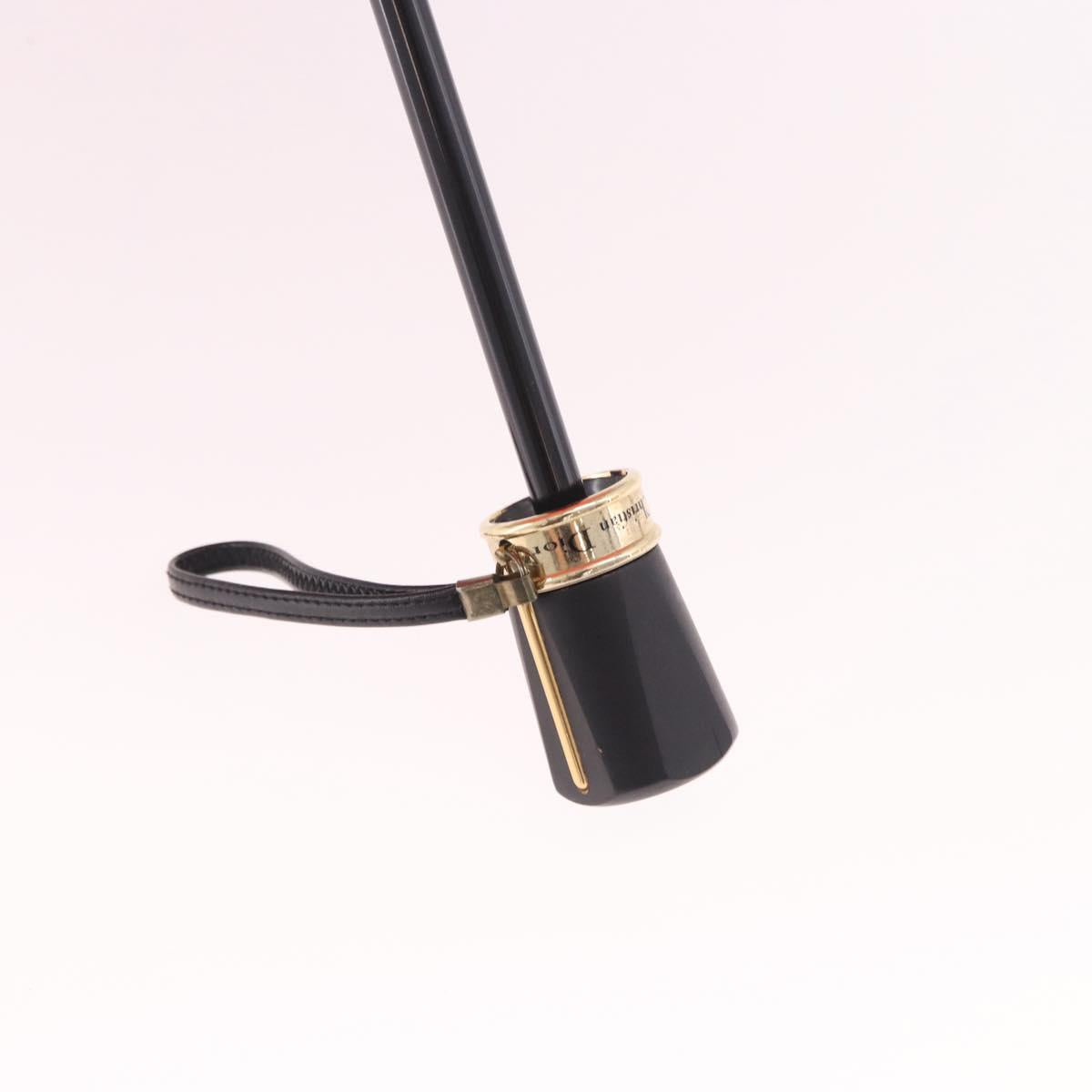 Christian Dior Folding Umbrella Polyester Made by Kanebo Red Gold Auth 184395M
