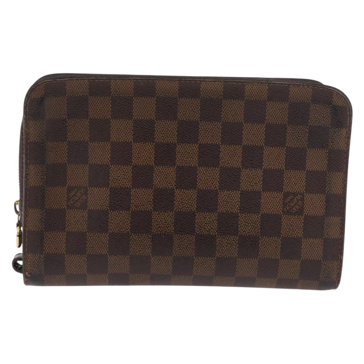 LOUIS VUITTON Damier Ebene Saint Louis Clutch Bag N51993 LV Auth 184411
