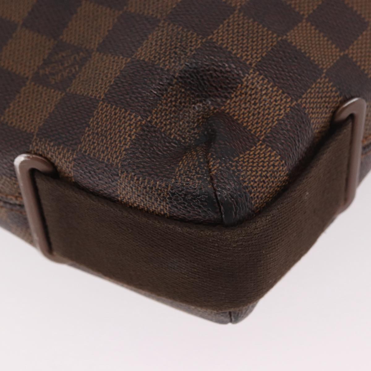 LOUIS VUITTON Damier Ebene Brooklyn MM Shoulder Bag N51211 LV Auth 184412