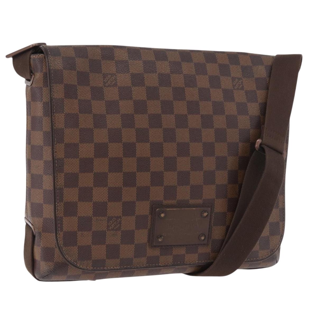 LOUIS VUITTON Damier Ebene Brooklyn MM Shoulder Bag N51211 LV Auth 184412