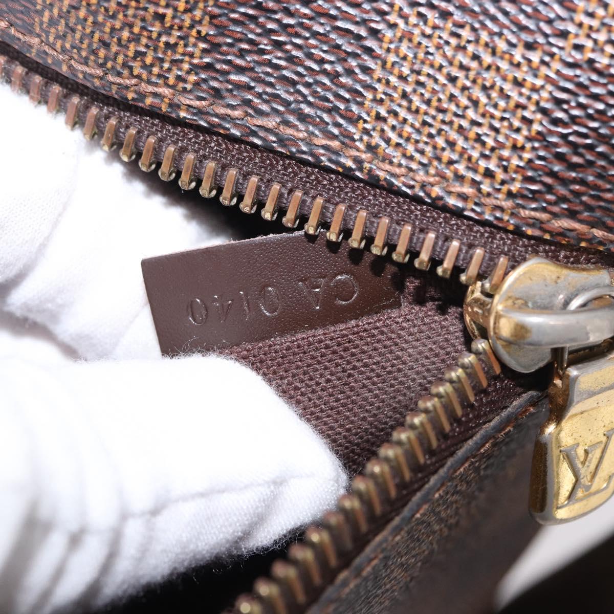 LOUIS VUITTON Damier Ebene Brooklyn MM Shoulder Bag N51211 LV Auth 184412