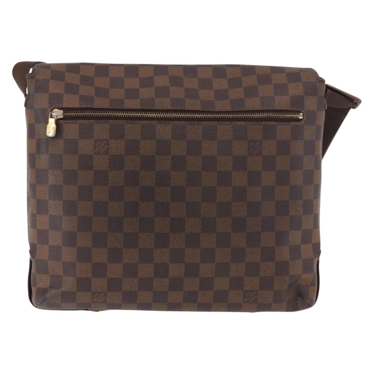 LOUIS VUITTON Damier Ebene Brooklyn MM Shoulder Bag N51211 LV Auth 184412