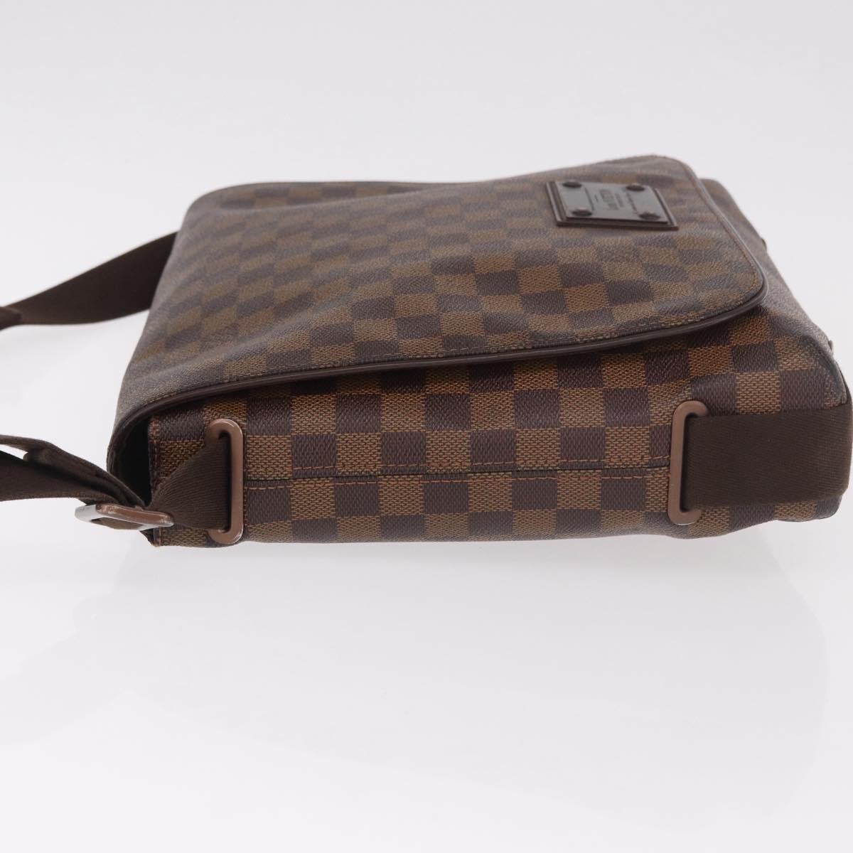 LOUIS VUITTON Damier Ebene Brooklyn MM Shoulder Bag N51211 LV Auth 184412