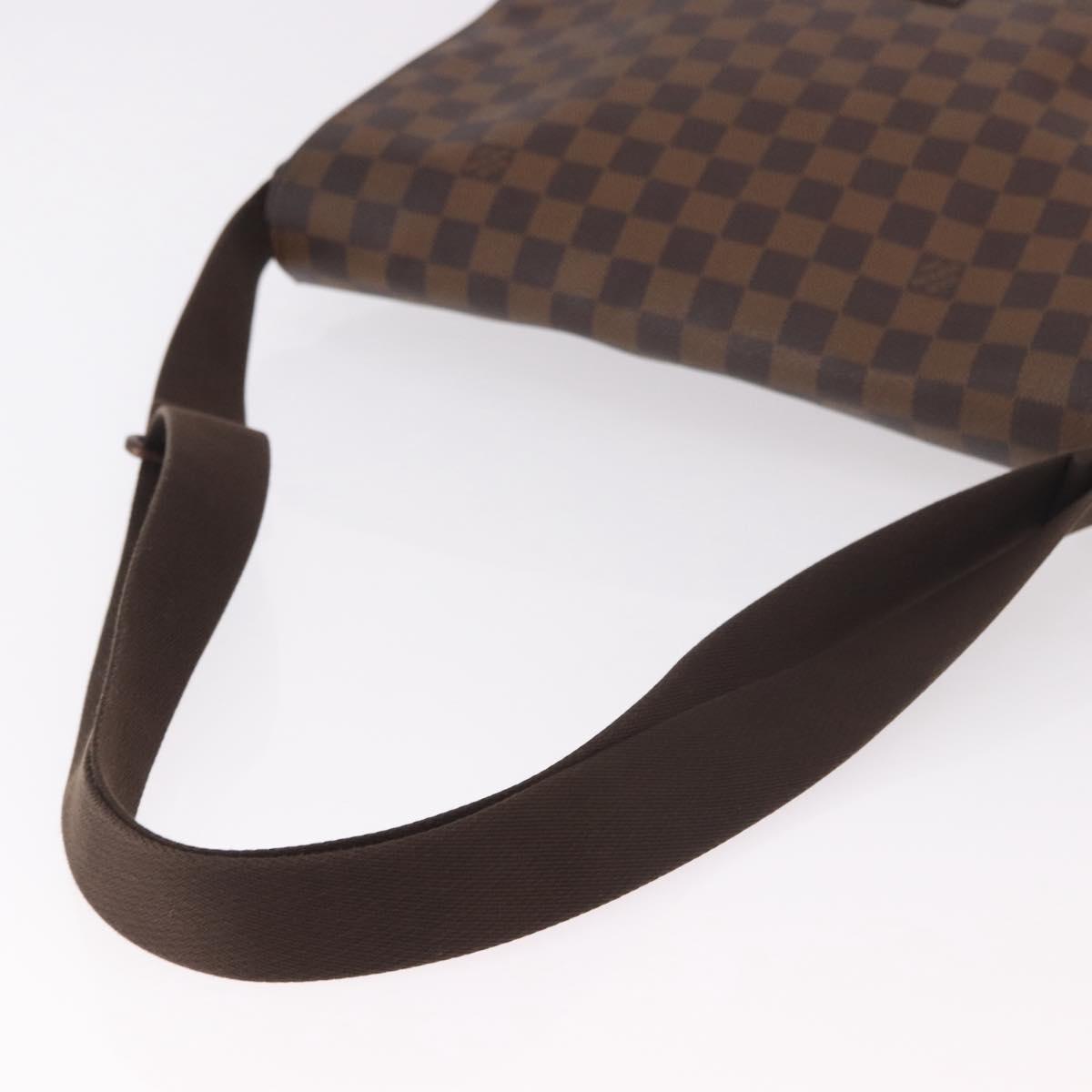 LOUIS VUITTON Damier Ebene Brooklyn MM Shoulder Bag N51211 LV Auth 184412
