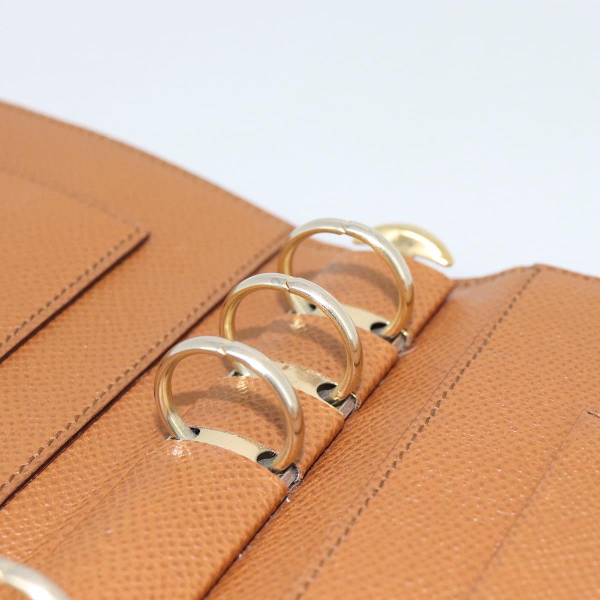 BVLGARI Day Planner Cover Leather Brown Gold Auth 184414