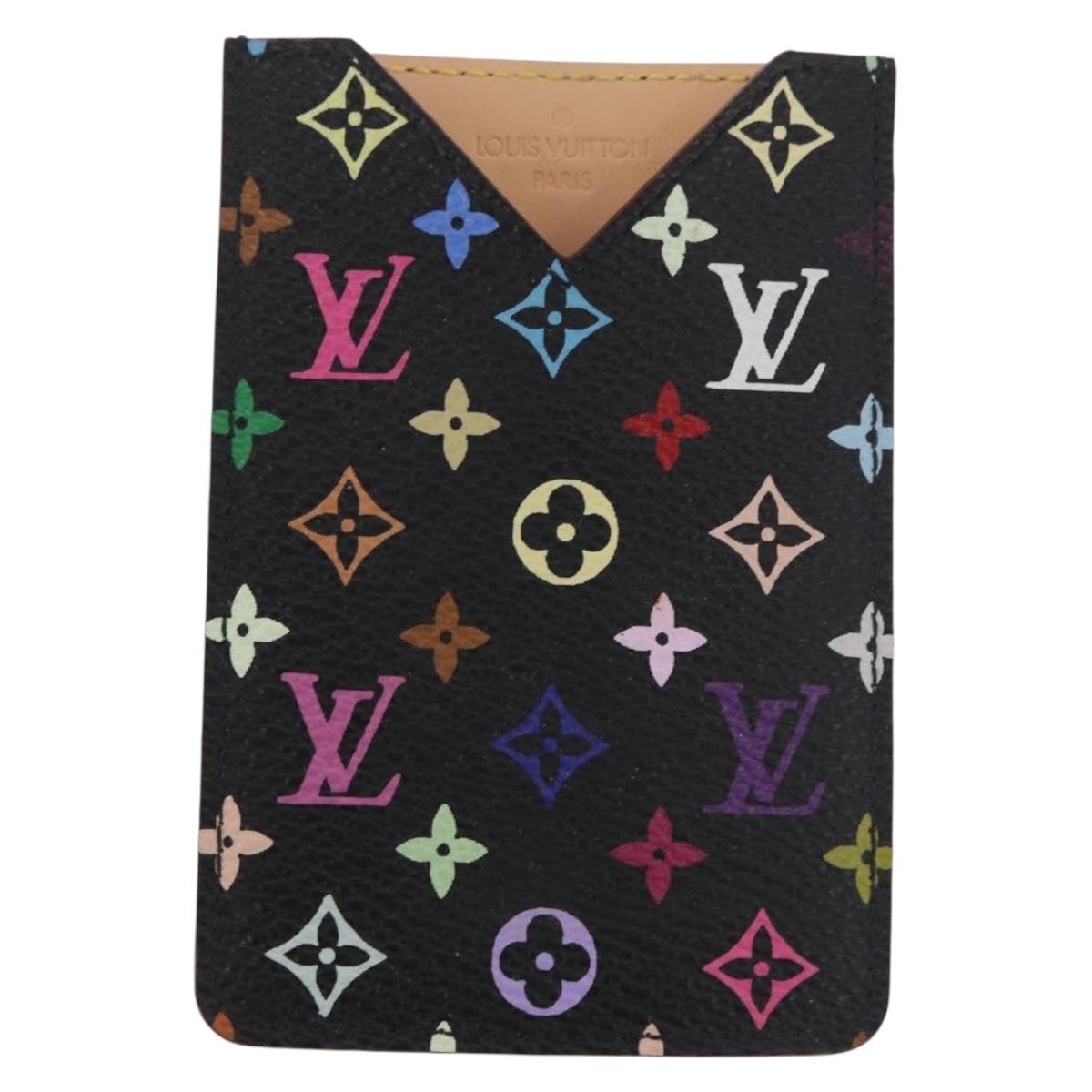 LOUIS VUITTON Monogram Multicolor Etui Mirror Black M92651 LV Auth 184415V