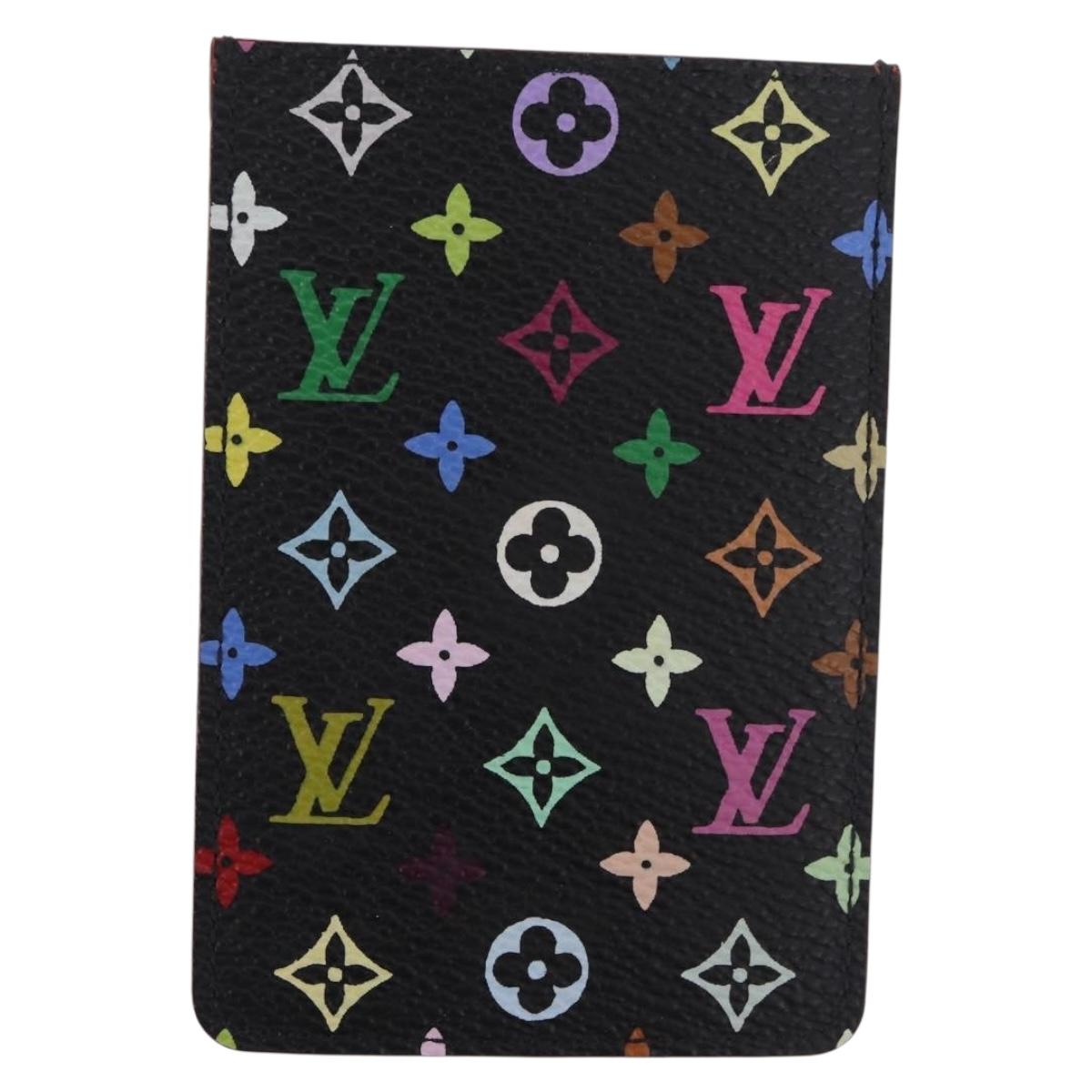 LOUIS VUITTON Monogram Multicolor Etui Mirror Black M92651 LV Auth 184415V