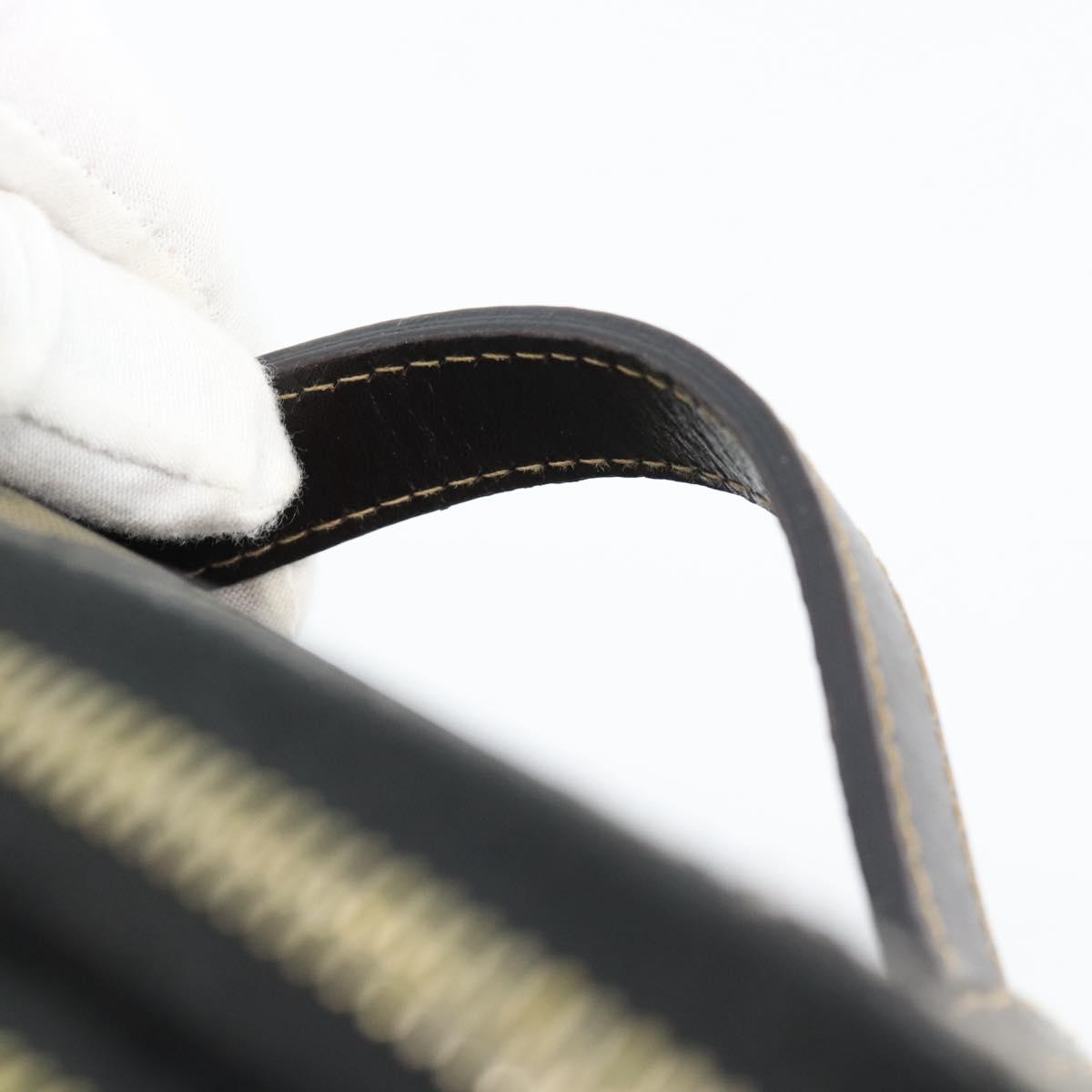 FENDI Zucca Canvas Vanity Pouch Black Brown Auth 184417