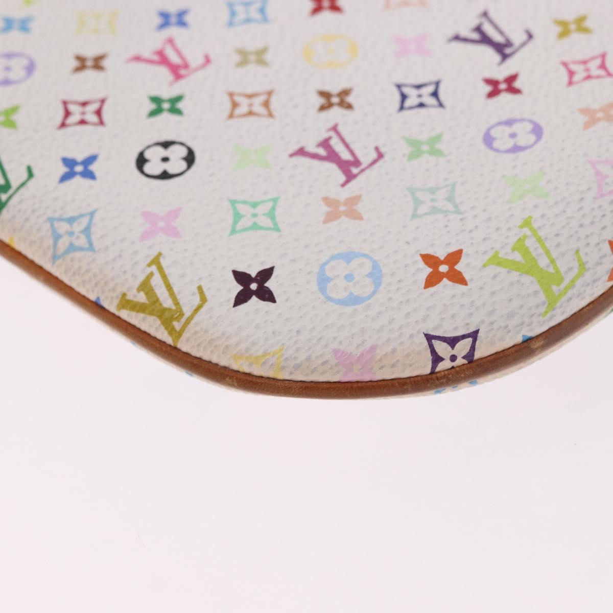 LOUIS VUITTON Monogram Multicolor Pochette GM Pouch White M60027 LV Auth 184418A