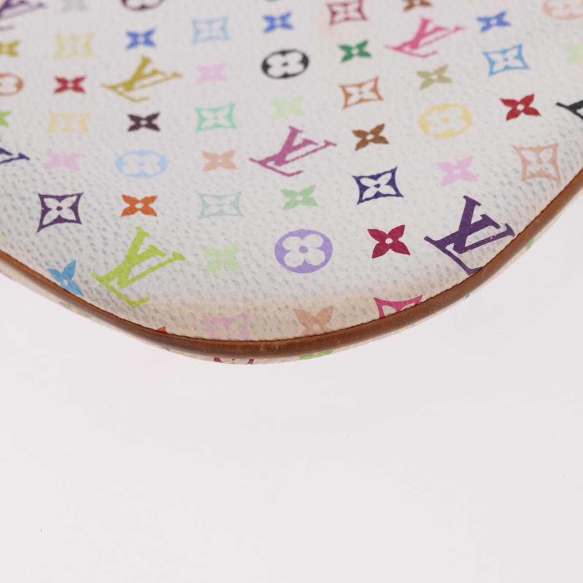LOUIS VUITTON Monogram Multicolor Pochette GM Pouch White M60027 LV Auth 184418A
