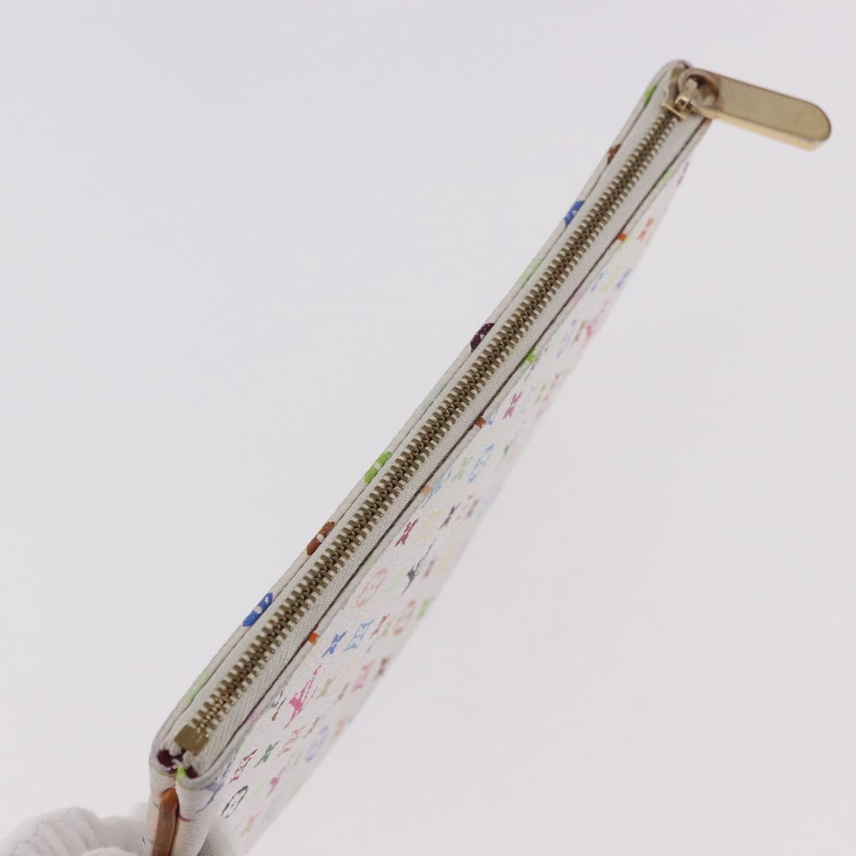 LOUIS VUITTON Monogram Multicolor Pochette GM Pouch White M60027 LV Auth 184418A