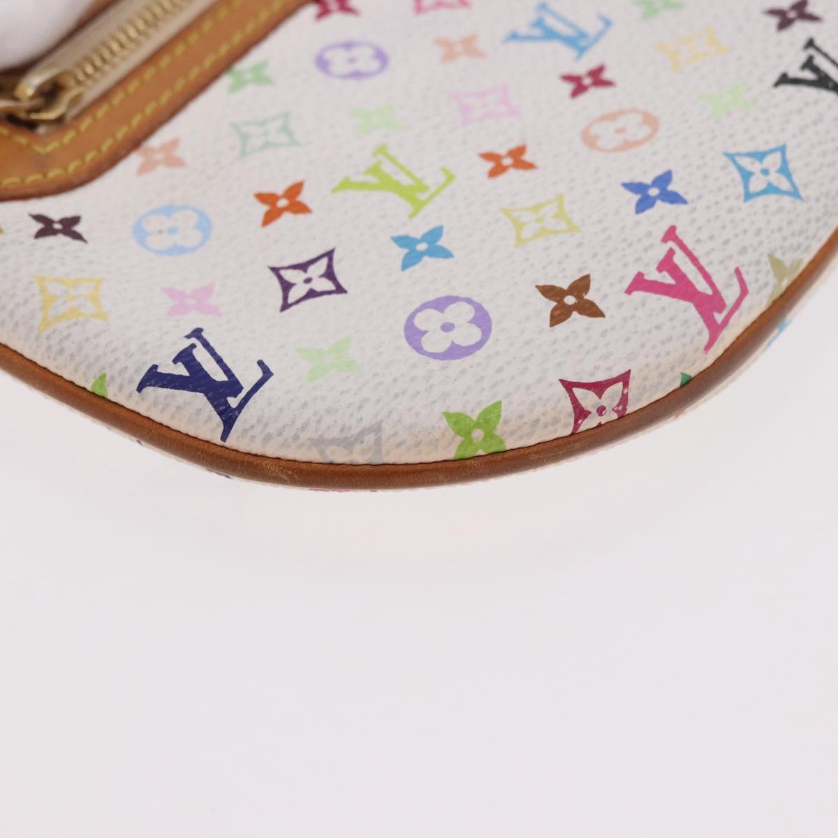 LOUIS VUITTON Monogram Multicolor Pochette GM Pouch White M60027 LV Auth 184418A