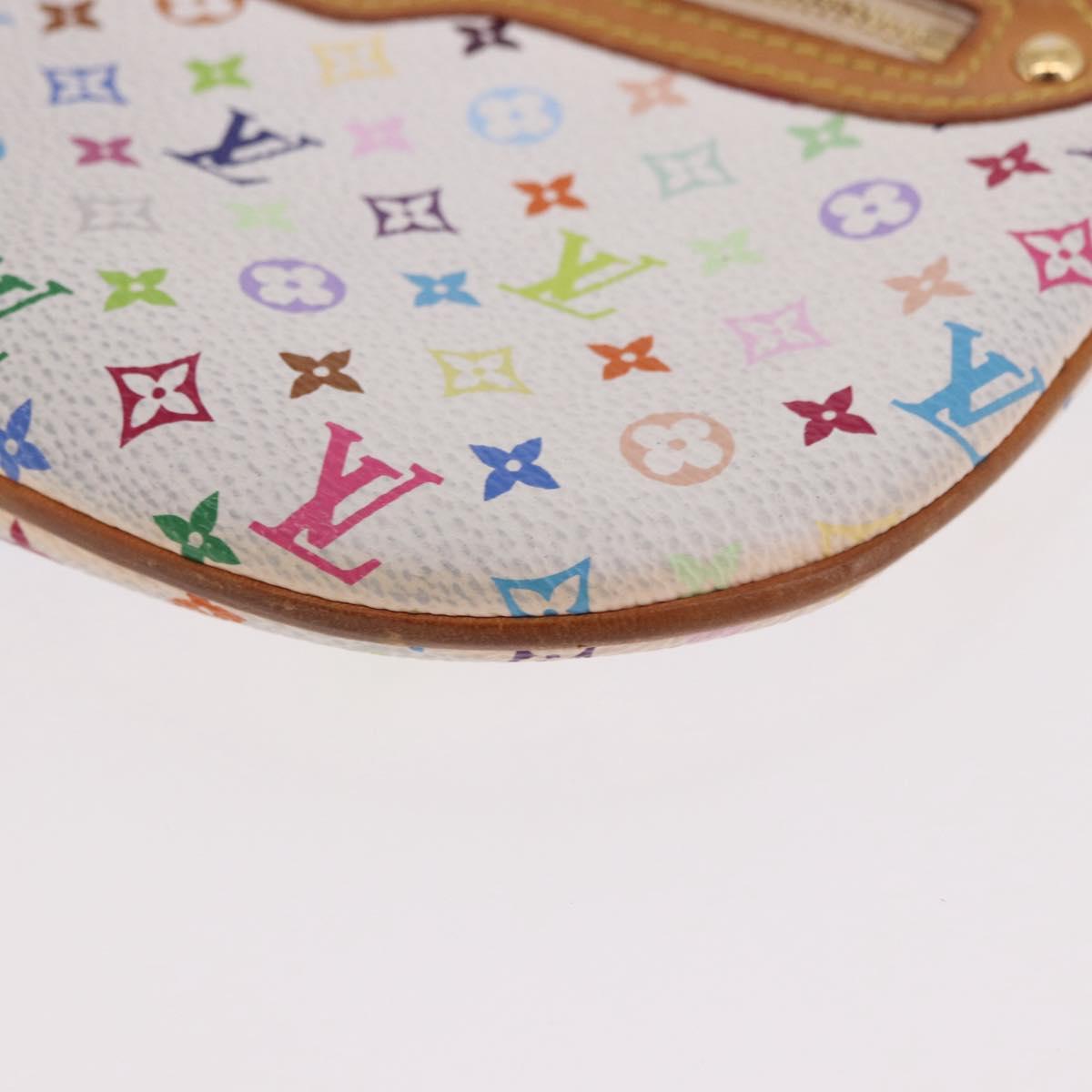 LOUIS VUITTON Monogram Multicolor Pochette GM Pouch White M60027 LV Auth 184418A