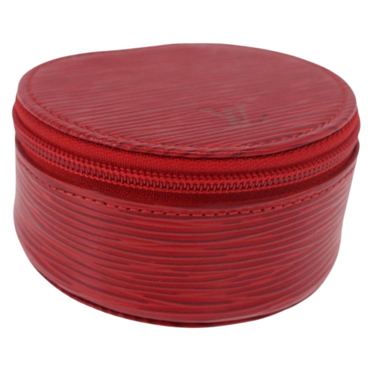 LOUIS VUITTON Epi Ecrin bijou 8 Jewelry Box Red M48227 LV Auth 184419V
