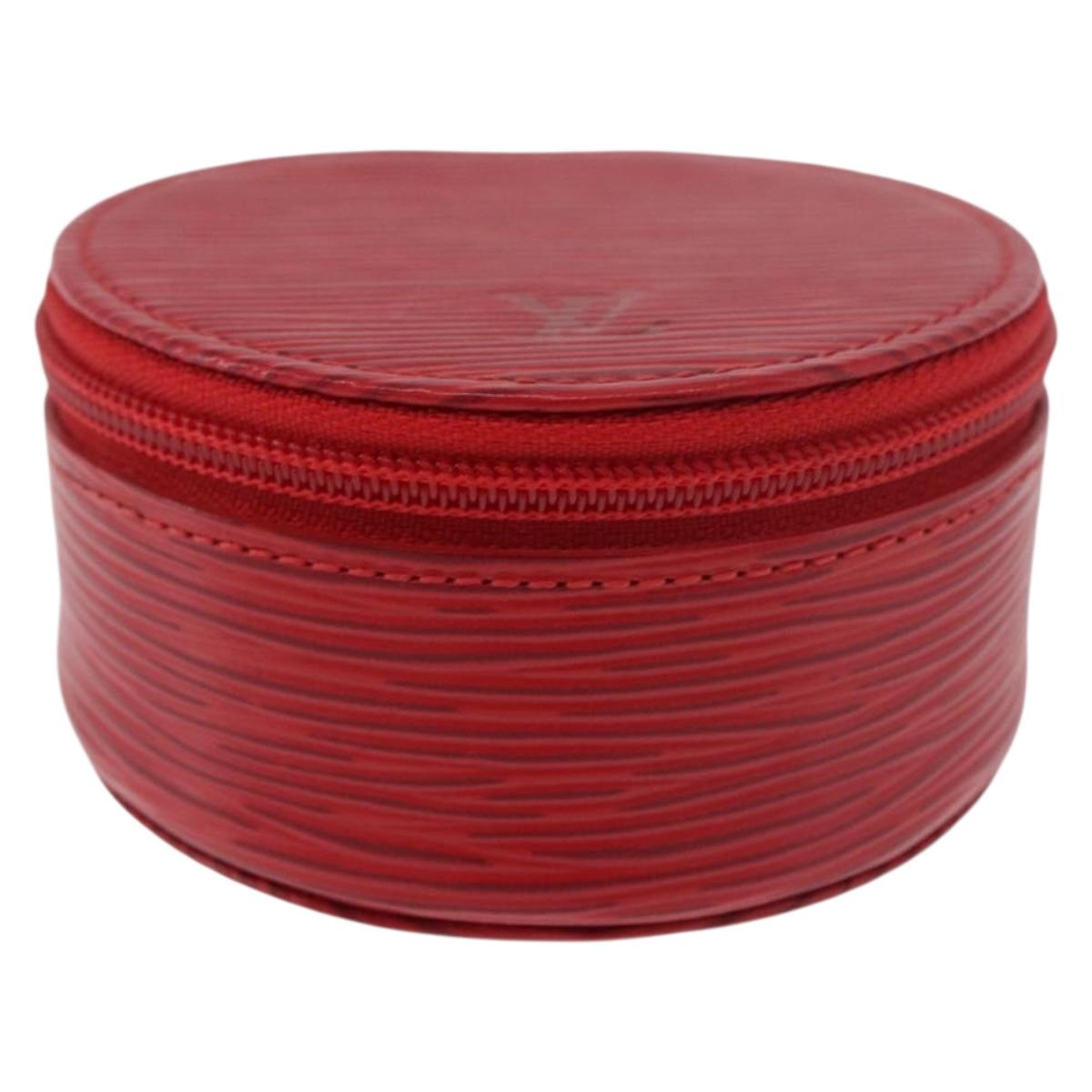 LOUIS VUITTON Epi Ecrin bijou 8 Jewelry Box Red M48227 LV Auth 184419V