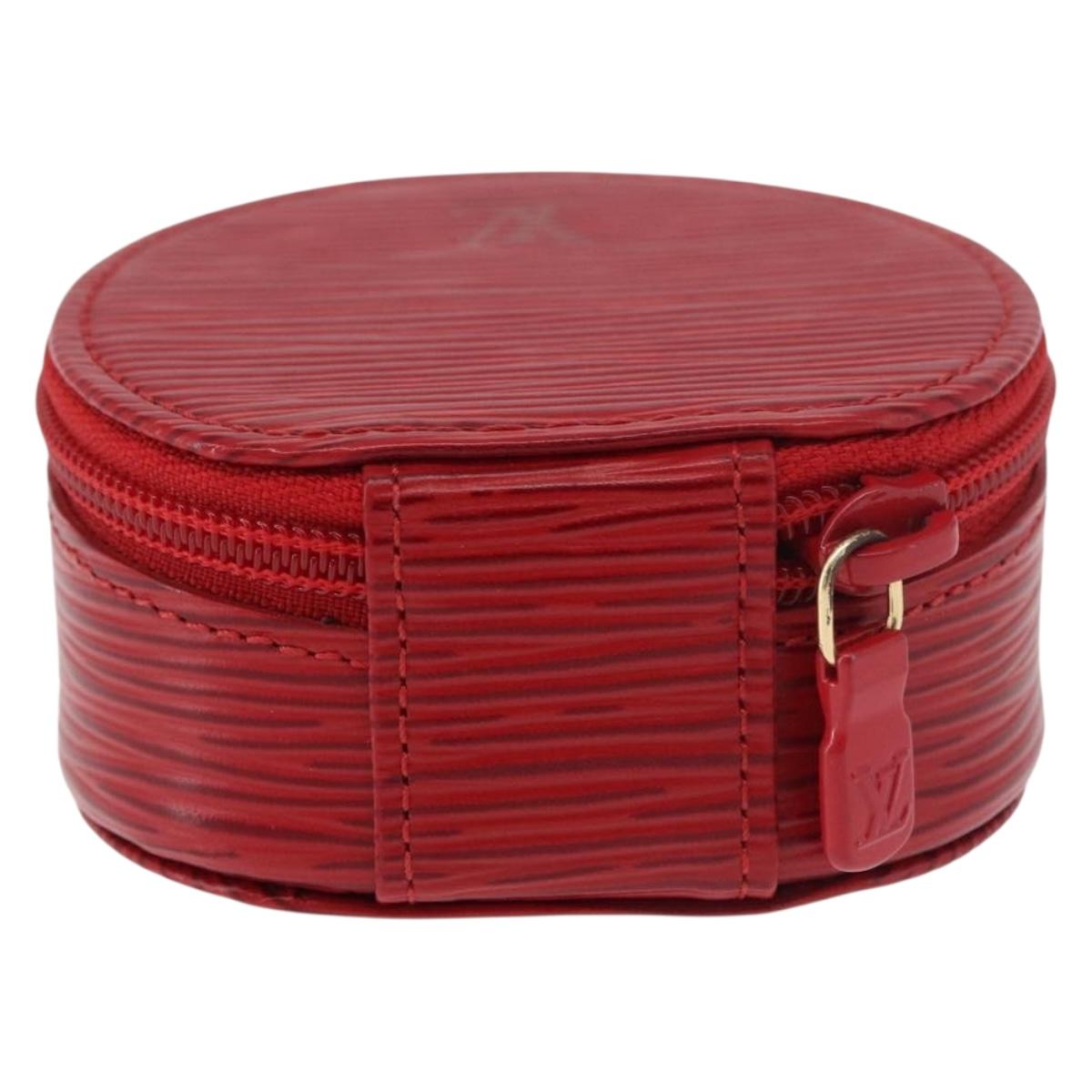 LOUIS VUITTON Epi Ecrin bijou 8 Jewelry Box Red M48227 LV Auth 184419V