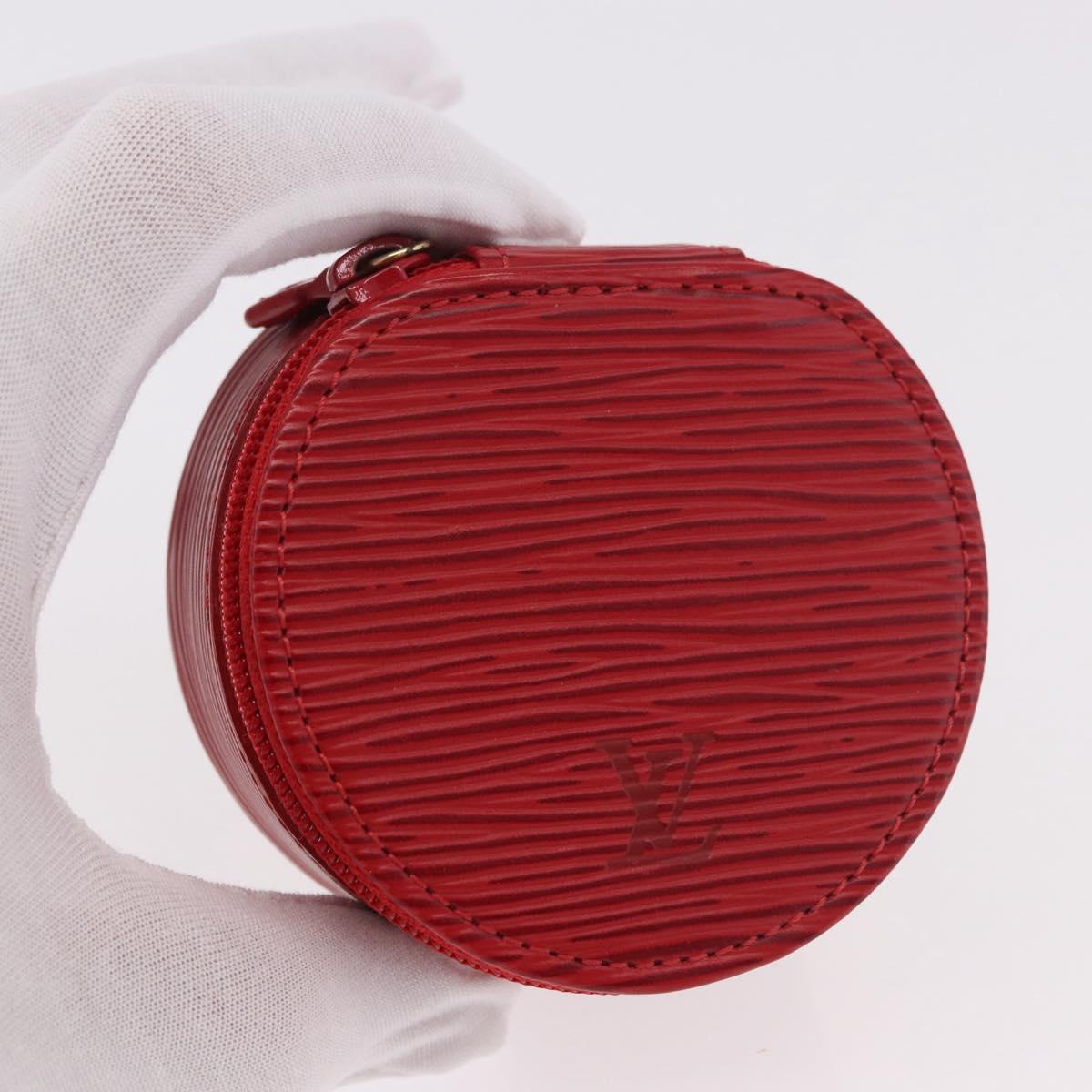 LOUIS VUITTON Epi Ecrin bijou 8 Jewelry Box Red M48227 LV Auth 184419V