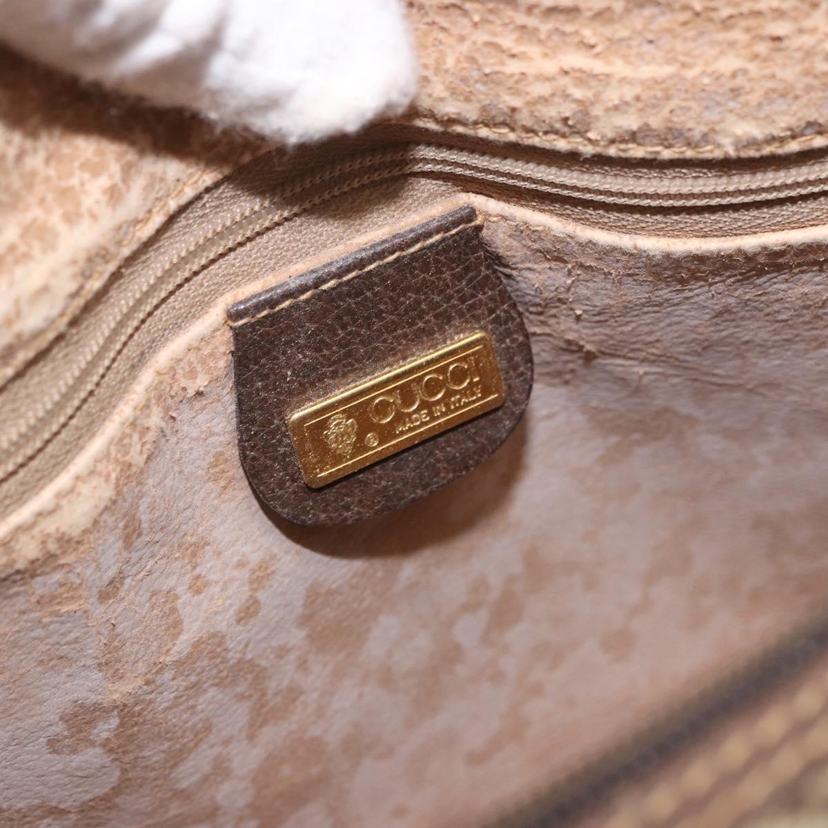 GUCCI GG Supreme Hand Bag PVC Beige Gold 000 58 0093 Auth 184431