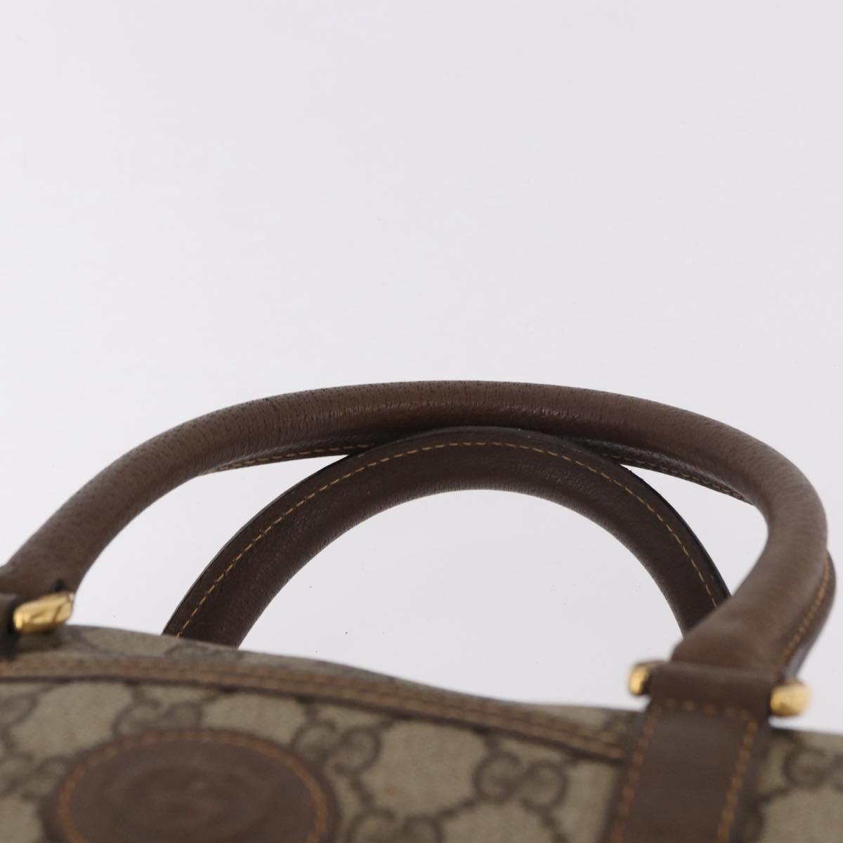 GUCCI GG Supreme Hand Bag PVC Beige Gold 000 58 0093 Auth 184431
