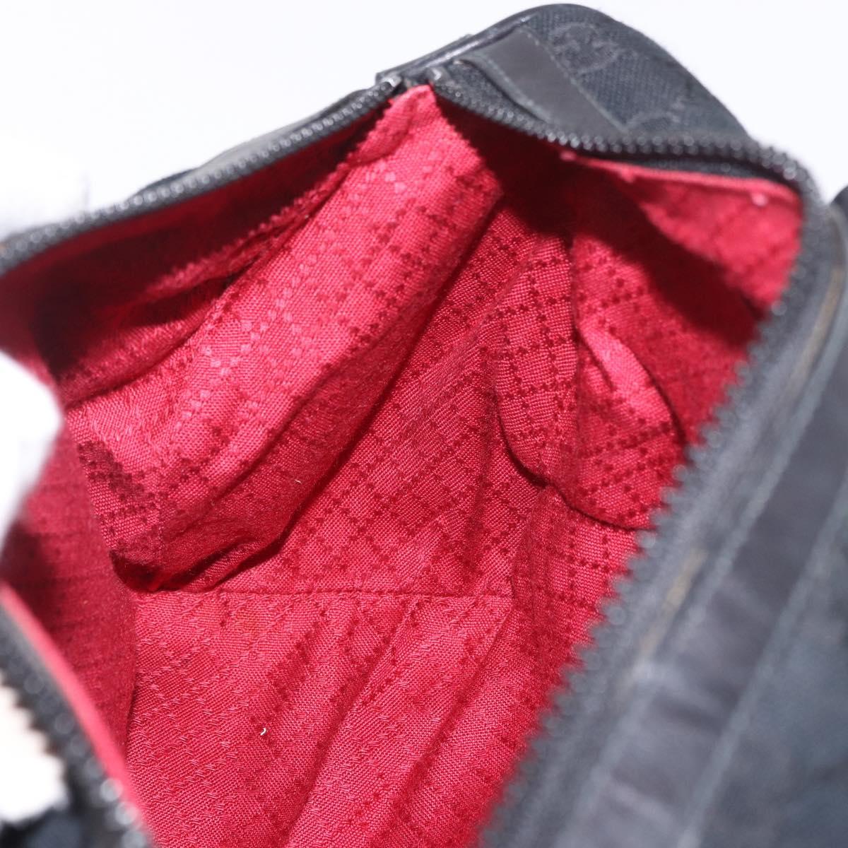 GUCCI GG Canvas Web Sherry Line Hand Bag Black Red Green 010 378 Auth 184441