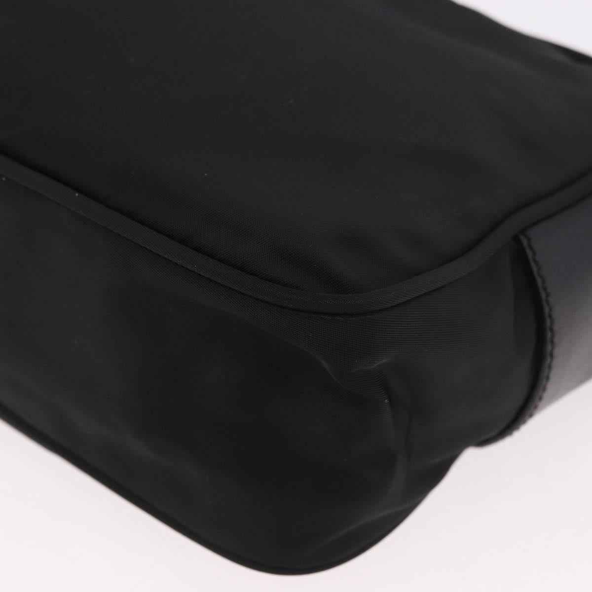 PRADA Shoulder Bag Test Nylon Navy Silver Auth 184461A
