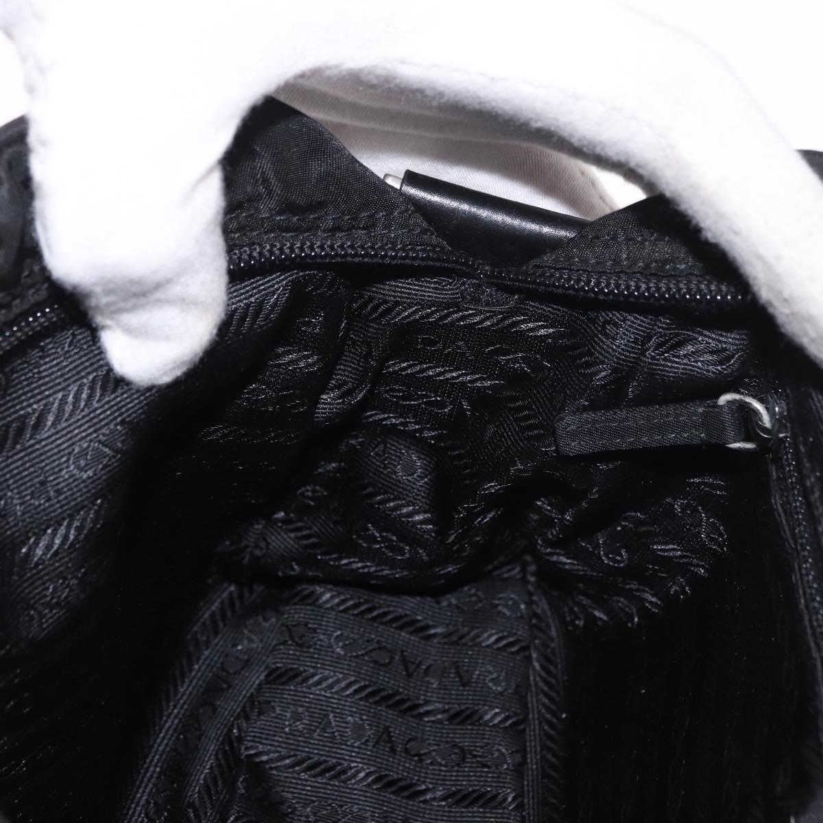 PRADA Shoulder Bag Test Nylon Navy Silver Auth 184461A