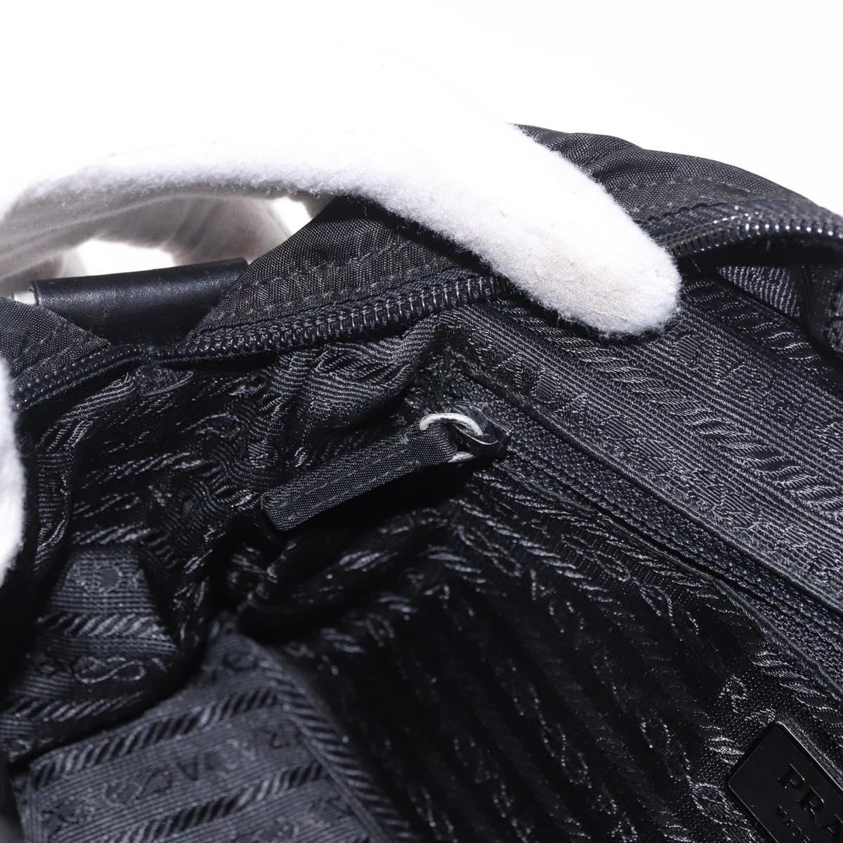 PRADA Shoulder Bag Test Nylon Navy Silver Auth 184461A