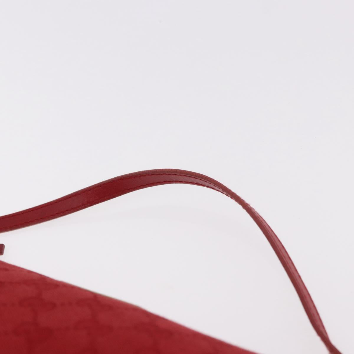 GUCCI GG Canvas Accessory Pouch Red Gold 039 1192 2123 Auth 184469