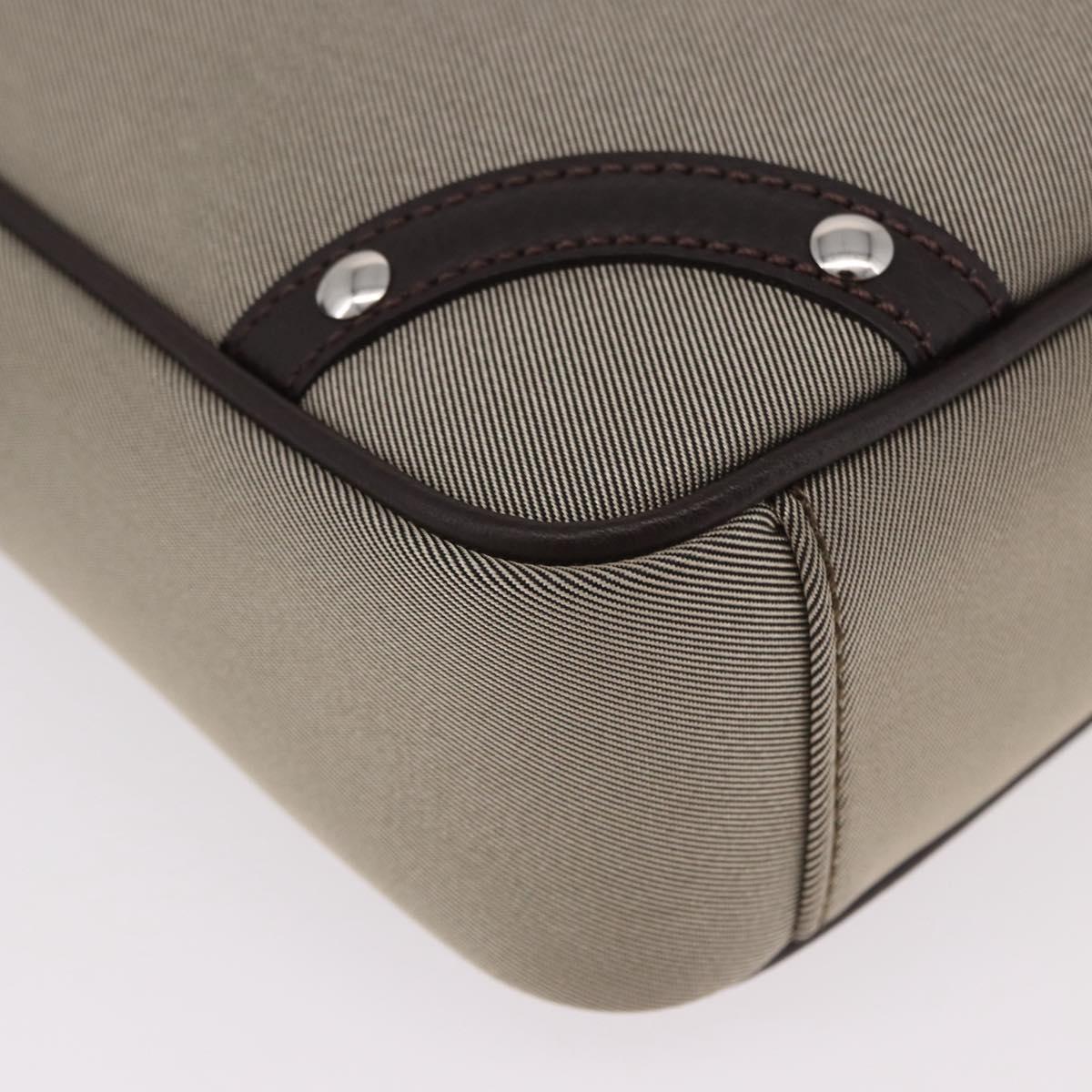 BURBERRY Nova Check Shoulder Bag Canvas Beige Silver Auth 184474A