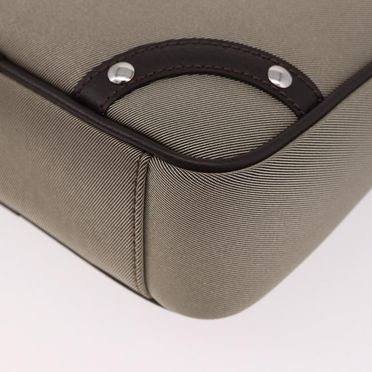 BURBERRY Nova Check Shoulder Bag Canvas Beige Silver Auth 184474A