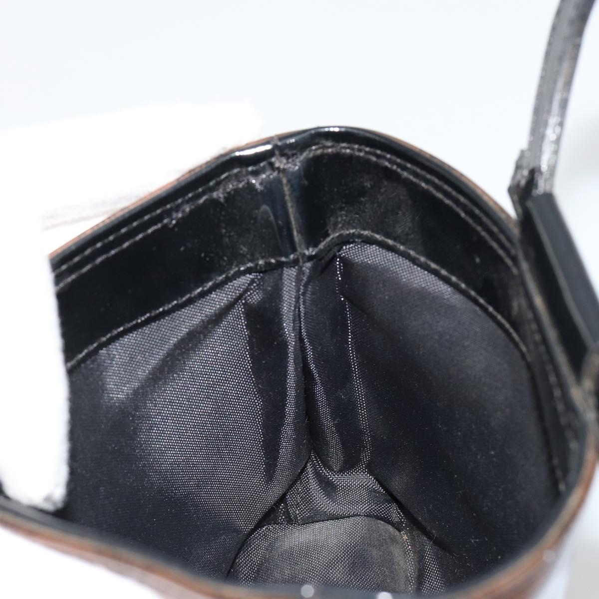 CELINE Macadam Canvas Hand Bag Vinyl Brown Auth 184476