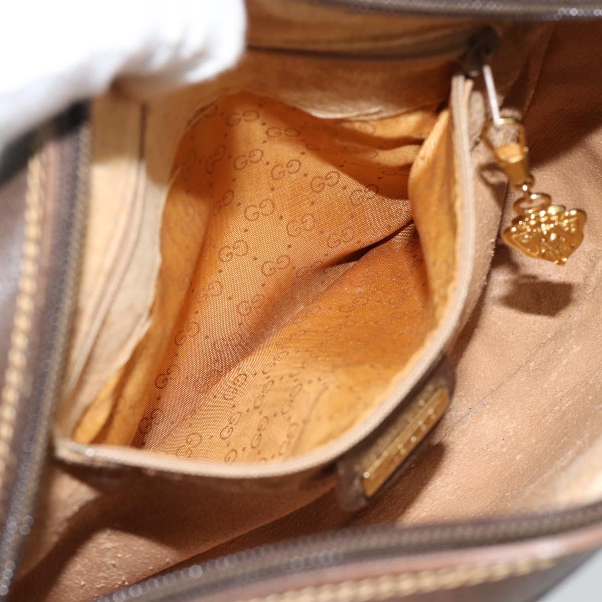 GUCCI GG Supreme Shoulder Bag PVC Beige Gold 007 084 0092 Auth 184480